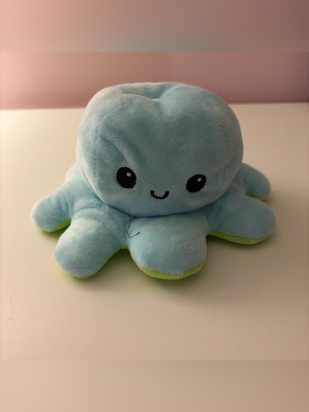 Plush Reversible Octopus Toy - Light Blue